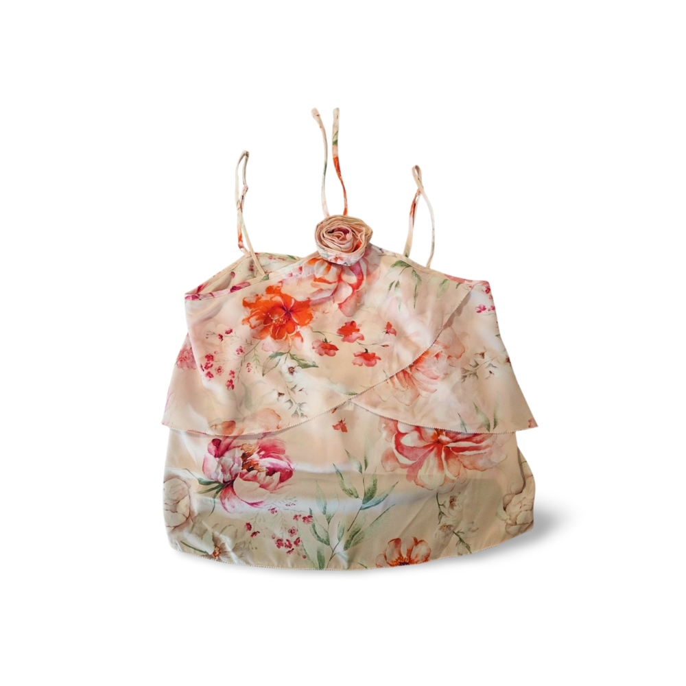 Cupcakes & Cashmere Floral Camisole - Cream and Pink